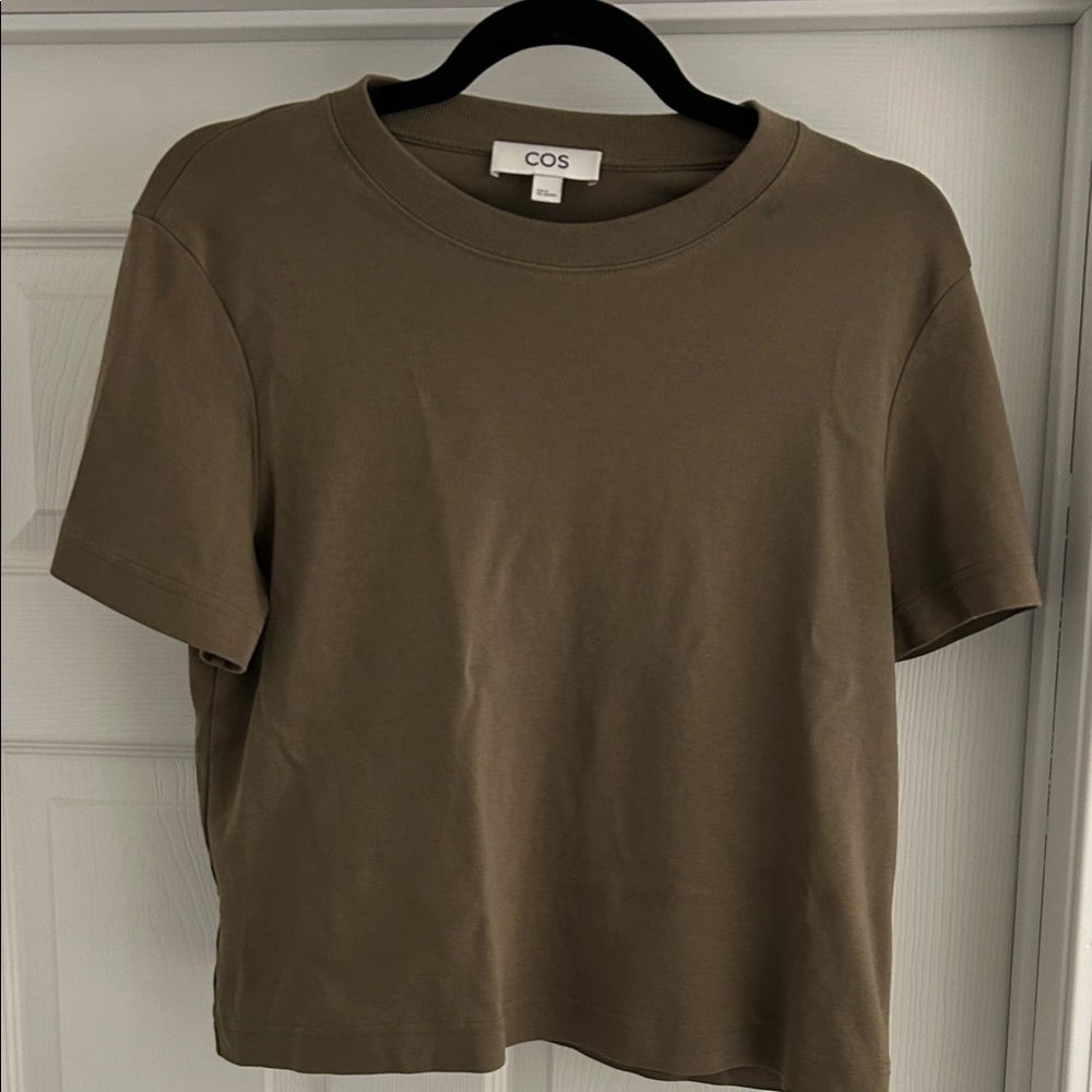 COS Khaki Green Clean Cut T-Shirt